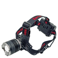 Headlamp LED 1500lm, USB Rechargeable, mains/vehicle charger, Zoom, Aluminium, 3 x Li-ion battery, Powerbank