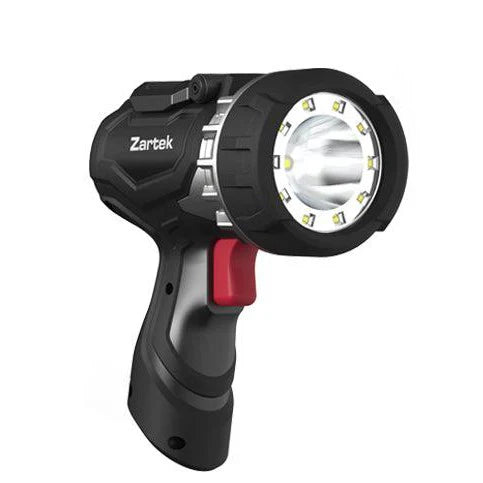 LED Spotlight, Brightness 2200 Lm, 20W, Centre LED, 1100 Lm, Worklight 12 LEDs 1100 Lm, USB type C Rechargeable, Powerbank, Heavy Duty Aluminium & Rubber Casing, Shockproof IK06, Rainproof IP65, Includes USB charging cable