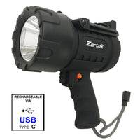 Bright Spotlight, 1800Lm, 20W Luminus SST40 LED, Side Worklight 300Lm, USB type C Rechargeable, Powerbank, Heavy-Duty, IP66, Includes USB Mains Charger, Shoulder Strap