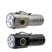 Zartek ZA-852 Silver Rechargeable LED Mini Flashlight 2200 Lumen