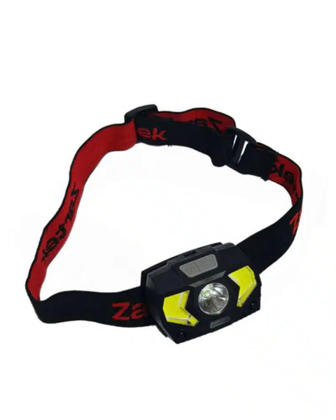 Headlamp LED, Round 120 lm, Sides 150 lm,
uses 3 x AAA batteries (incl)