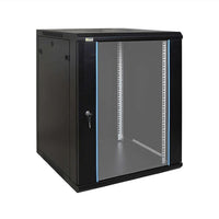 ZONE LITE 15U 500MM BLACK WALL MOUNT BLACK CABINET,ZELI-15U/500/PF/B