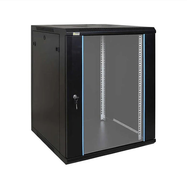 ZONE LITE 15U 500MM BLACK WALL MOUNT BLACK CABINET,ZELI-15U/500/PF/B