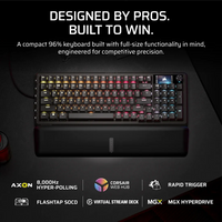 Corsair VANGUARD PRO 96% Hall Effect Gaming Keyboard - MGX Hyperdrive magnetic switches - Black.