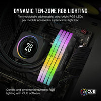 CORSAIR VENGEANCE RGB DDR5 16GB (2 x 8GB) DDR5 5200 CL40-40-40-77 1.25V Intel XMP - BLACK