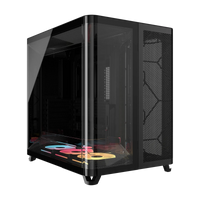AIR 5400 LX-R RGB iCUE LINK Triple Chamber Mid-Tower PC Case ;3x Fans included;2x 2.5'' ; 1x 3.5'';  Black