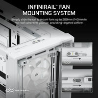 FRAME 4000D RS WOOD Modular High Airflow Mid-Tower PC Case; 4x  RS Fans; White & Oak.