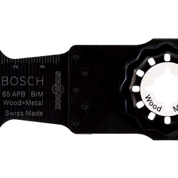 Bosch Starlock Oscillating Saw Blade: BIM, Curved-TEC, Wood & Metal Cutting, Swiss Made. High-Quality Power Tool Accessory