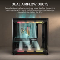 AIR 5400 LX-R RGB iCUE LINK Triple Chamber Mid-Tower PC Case ;3x Fans included;2x 2.5'' ; 1x 3.5'';  Black