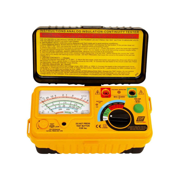 HellermannTyton Analogue Insulation & Continuity Tester with Voltage Detection | M32
