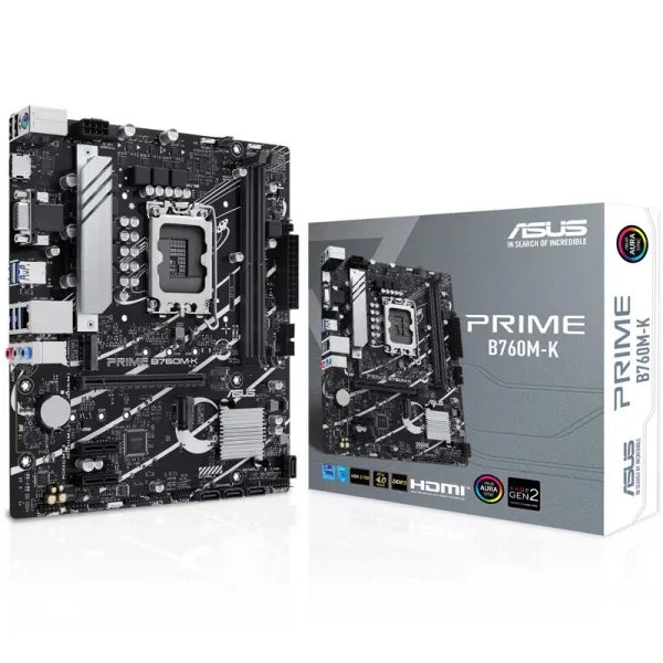 ASUS Motherboard/mATX/LGA1700/2xDDR5/M.2/4xSATA/1xPCIe4*16/2xPCIe4*1/1xHDMI/1xVGA/PS2/6xUSB