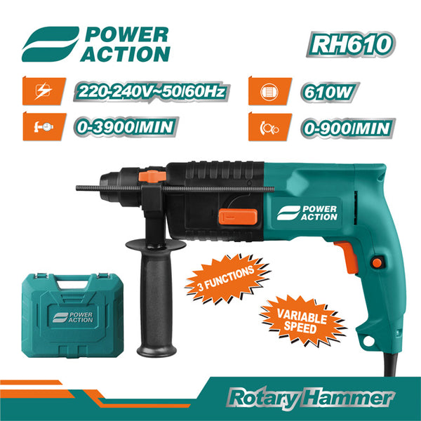 610W Power Action rotary hammer RH610