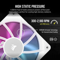 Corsair RX RGB Series; iCUE LINK RX120 RGB White; 120mm Fan; Single Pack