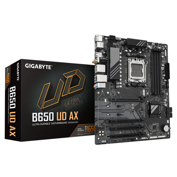 GIGABYTE AMD B650 UD for AMD AM5; 4x Dual DDR5; 3x M2; HDMI; DP.-GA-B650-UD-AX
