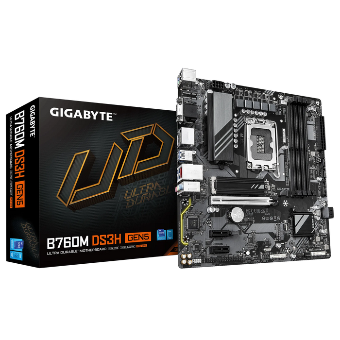 Gigabyte B760M DS3H GEN5 Motherboard: Intel B760, LGA 1700, DDR5, mATX