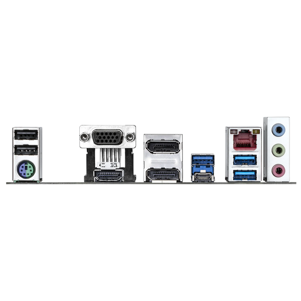 GIGABYTE B760 Motherboard Rear Panel I/O Ports: USB, HDMI, DisplayPort, Audio, Ethernet, PS/2.