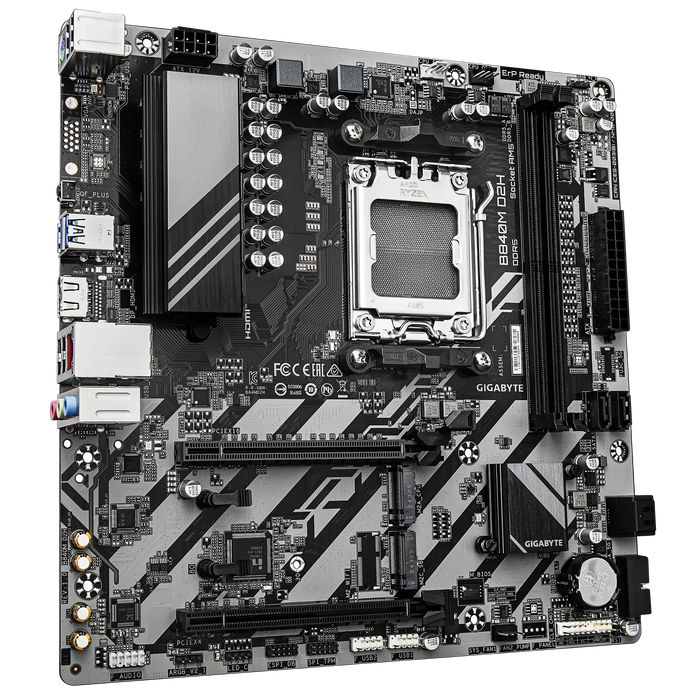 GIGABYTE AMD B840 Chipset for AMD AM5; 2x Dual DDR5; 2x M2; 1x HDMI-GA-B840M-D2H