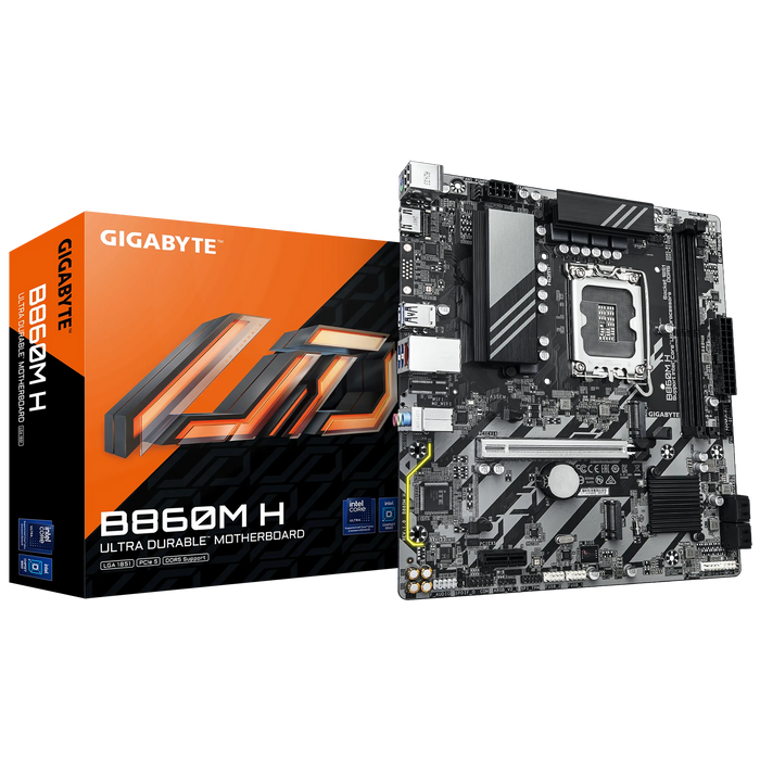 GIGABYTE Intel® B860 Chipset for LGA 1851; 2x DDR5; 2x M2; HDMI; mATX Gigabyte