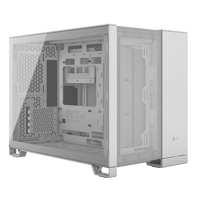 2500D Airflow White Mid-Tower Dual Chamber PC Case; 2x 3.5'' |  2x 2.5'' Drive Bays; Up to 360mm Radiator compatible