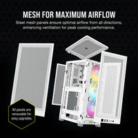 iCUE 2000D RGB AIRFLOW White Mini-ITX PC Case; 3x 2.5'' Drive Bays; Up to 360mm Radiator compatible; 2x 120mm fan incl-CC-9011247-WW