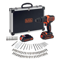 B&D 18V IMPACT DRILL IN CASE WITH ACC KIT