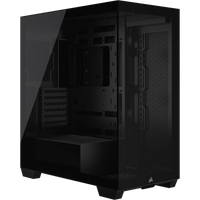 3500X Tempered Glass Black Mid-Tower PC Case; 2x 3.5'' |  2x 2.5'' Drive Bays; Up to 360mm Radiator compatible-CC-9011276-WW
