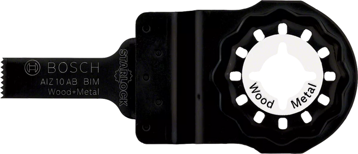 Bosch Starlock AIZ 10 AB Wood & Metal Blade - Oscillating Tool Blade, BIM Plunge Cut - Durable & Precise Cutting