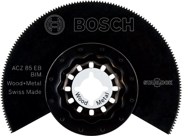 Bosch Starlock ACZ 85 EB BIM Saw Blade: Wood & Metal 85mm. Oscillating Multi Tool Blade for Precise Cuts.