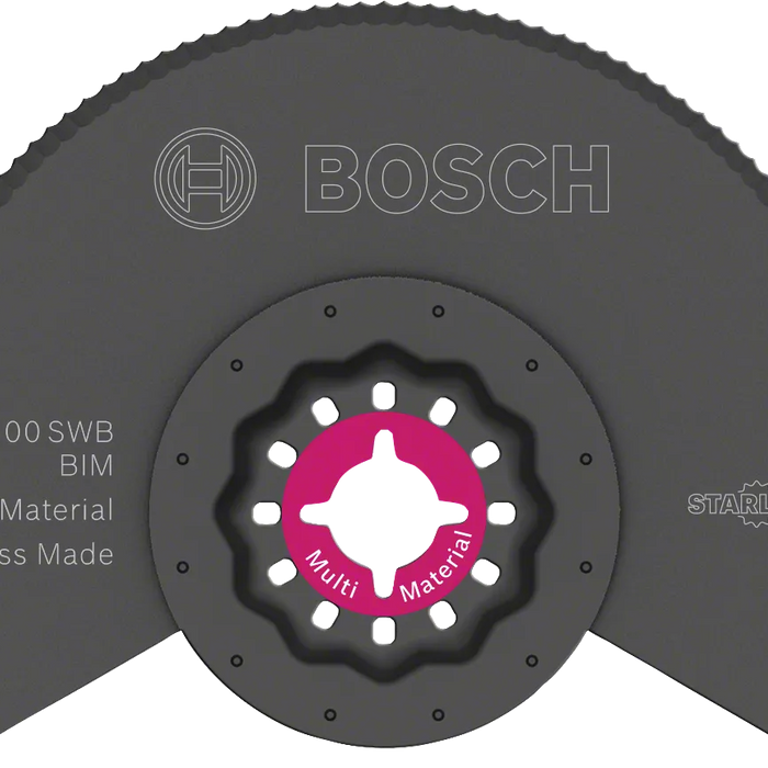 Bosch Starlock ACZ 100 SWB: Multi-Material 100mm Oscillating Saw Blade BIM - Serrated Segment Blade