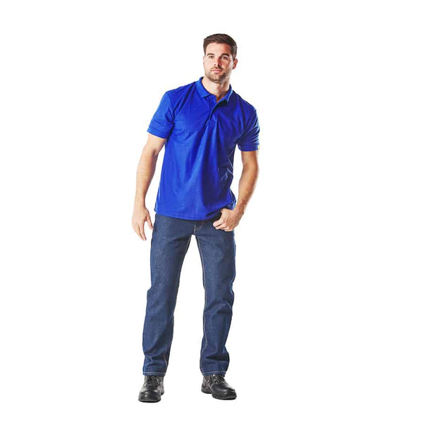 DROMEX SHIRT GOLF POLY/COTTON R/BLUE [XL]  DW-GOLF-RB-XL