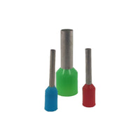 HellermannTyton Bootlace Ferrules: 25mm, Blue, Green, Red Wire Ferrules, Electrical Cable End Sleeves