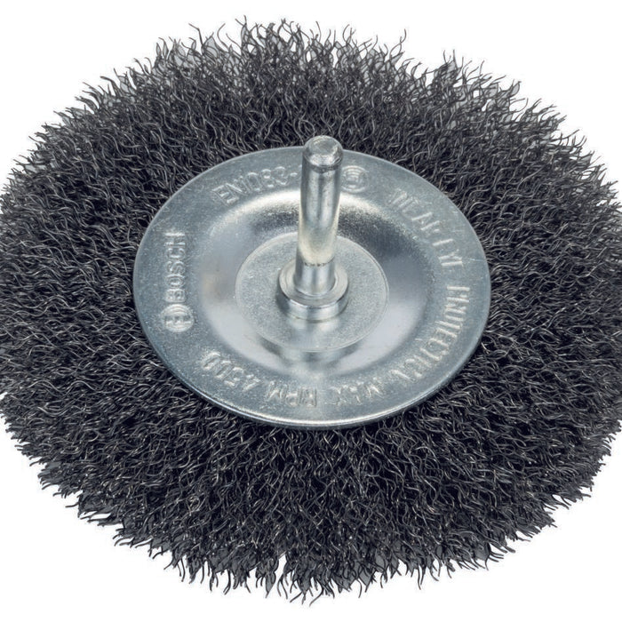 Bosch Brush - Wire wheel crimped wire, 100 mm Diameter = 100 mm for Drills -  1609200274