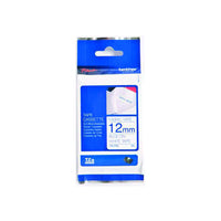 HellermannTyton : Brother TZ Fabric Label Tape 12mm x 3.0M Blue on White - (TZEFA3)