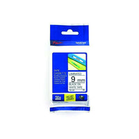 HellermannTyton : Brother TZ Flexible Label Tape 9mm x 8.0M  on White - (TZFX9BKWT)