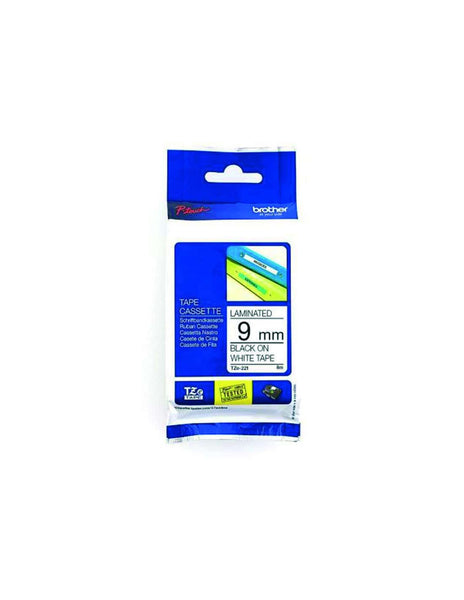 HellermannTyton : Brother TZ Flexible Label Tape 9mm x 8.0M  on White - (TZFX9BKWT)