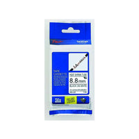 HellermannTyton : Brother TZ Heatshrink Label 9mm x 1.5M  on White - (TZHS9BKWT)