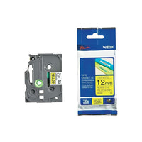 HellermannTyton : Brother TZ Label Tape 12mm x 8.0M  on Yellow - (TZ631)