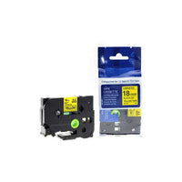 HellermannTyton : Brother TZ Label Tape 18.0Mm x 8.0M  on Yellow - (TZ641)