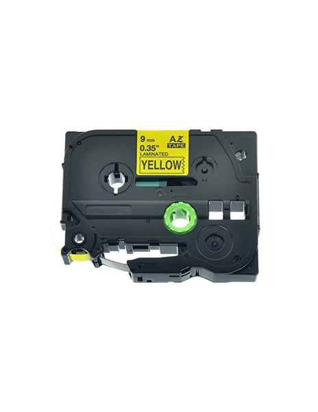 HellermannTyton : Brother TZ Label Tape 9mm x 8.0M  on Yellow - (TZ621)