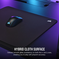Corsair MM500 v2 Hybrid Cloth Gaming Mouse Pad - Large; Black; 450mm x 400mm