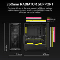 3200D RS Mid-Tower PC Case; 3x RS120 fans incl - Smoke.