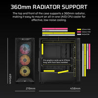 3200D RS ARGB Mid-Tower PC Case; 3x RS120 ARGB fans incl - Smoke.