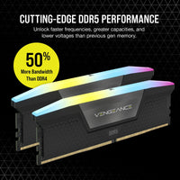 CORSAIR VENGEANCE RGB DDR5 16GB (2 x 8GB) DDR5 5200 CL40-40-40-77 1.25V Intel XMP - BLACK