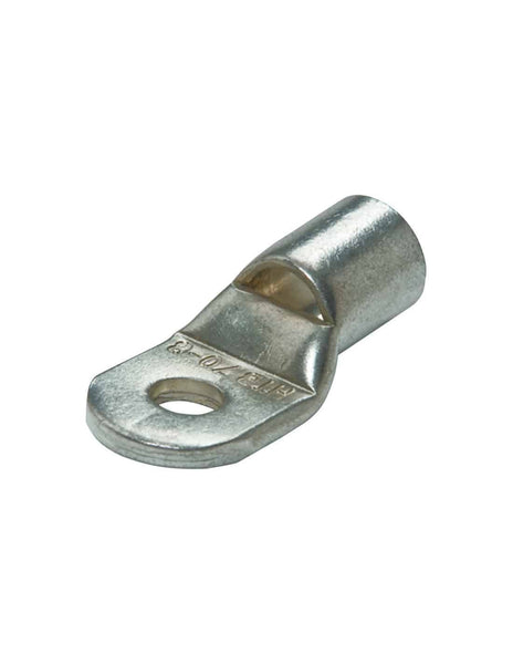 HellermannTyton tinned cable lug, 35x6mm, standard, electrical connector. Bolt hole metal lug for wiring.