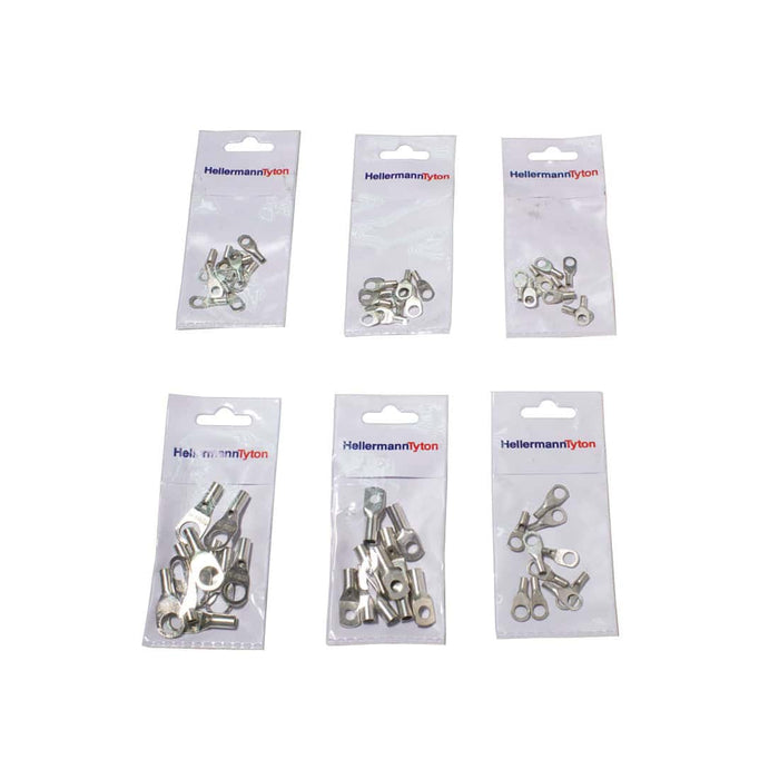 HELLERMANNTYTON Cable Lugs: Tinned Standard HTB 2.5x5 - Multiple Packs, High Quality Electrical Connectors