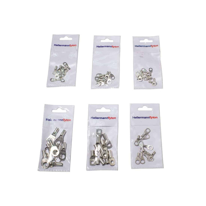 HELLERMANNTYTON Cable Lugs HTB 2.5x6 - Tinned Standard Electrical Connectors for Wiring - Pre-Pack
