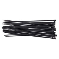 EXTRALINK Black Cable Ties 5x250mm - Pack of 100. Durable Nylon Zip Ties for Cable Management.
