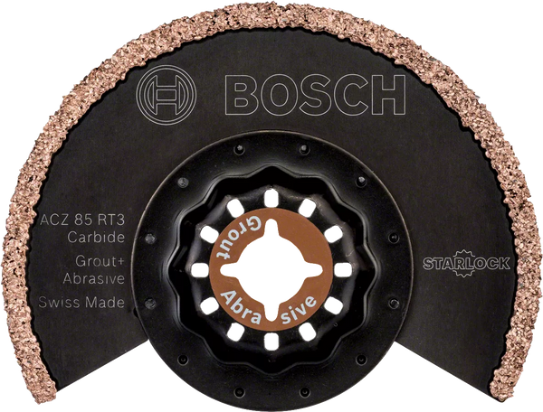 Bosch ACZ 85 RT3 Starlock Carbide Grout Removal Blade | Oscillating Multi-Tool Segment Blade for Tile Grout
