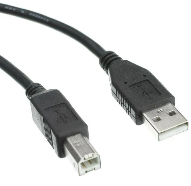 USB printer cable A Male + B M; Black / blue; 1.8m RCT Peripherals