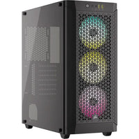 480T RGB Airflow Black Tempered Glass Mid-Tower; 2x 2.5'' Drive Bays; Up to 360mm; 1x 120mm fan incl-CC-9011272-WW